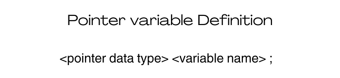 Pointer Variable Definition